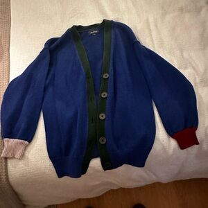 Modcloth Blue and Green Knit Cardigan